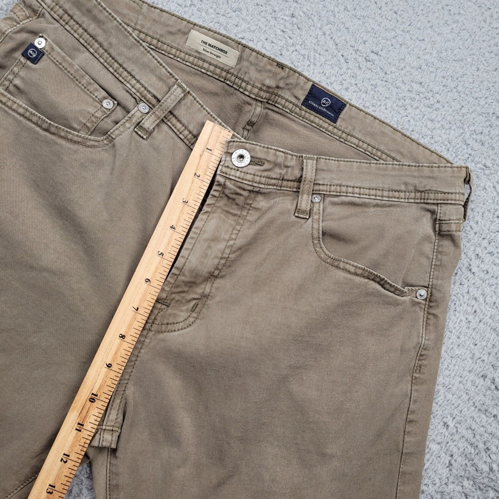 AG Adriano Goldschmied The Matchbox Slim Straight Khaki‎ Pants Mens Size 36 - Picture 11 of 12